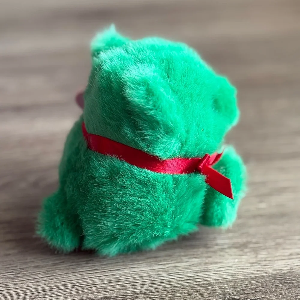 Puffkins Plush JINGLES Green Bear CandyCane #6670 SWIBCO Birthdate Tag Errors - Picture 3 of 7